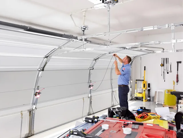 Garage door cable repair service by Shaker Heights Garage Door Repair in Shaker Heights