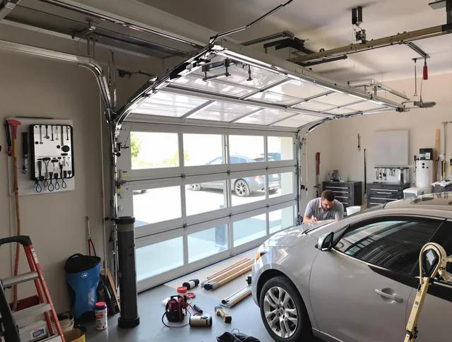 Garage door noise reduction service by Shaker Heights Garage Door Repair in Shaker Heights